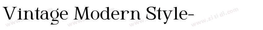 Vintage Modern Style字体转换